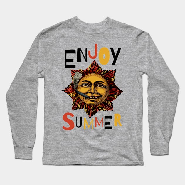 Enjoy Vintage Summer Long Sleeve T-Shirt by KewaleeTee